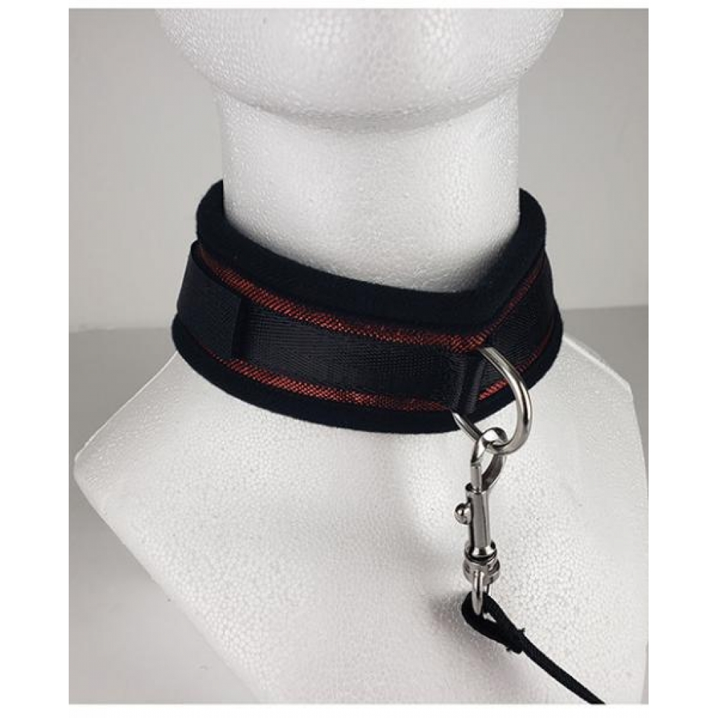 Spartacus Collar & Leash - Neoprene Red