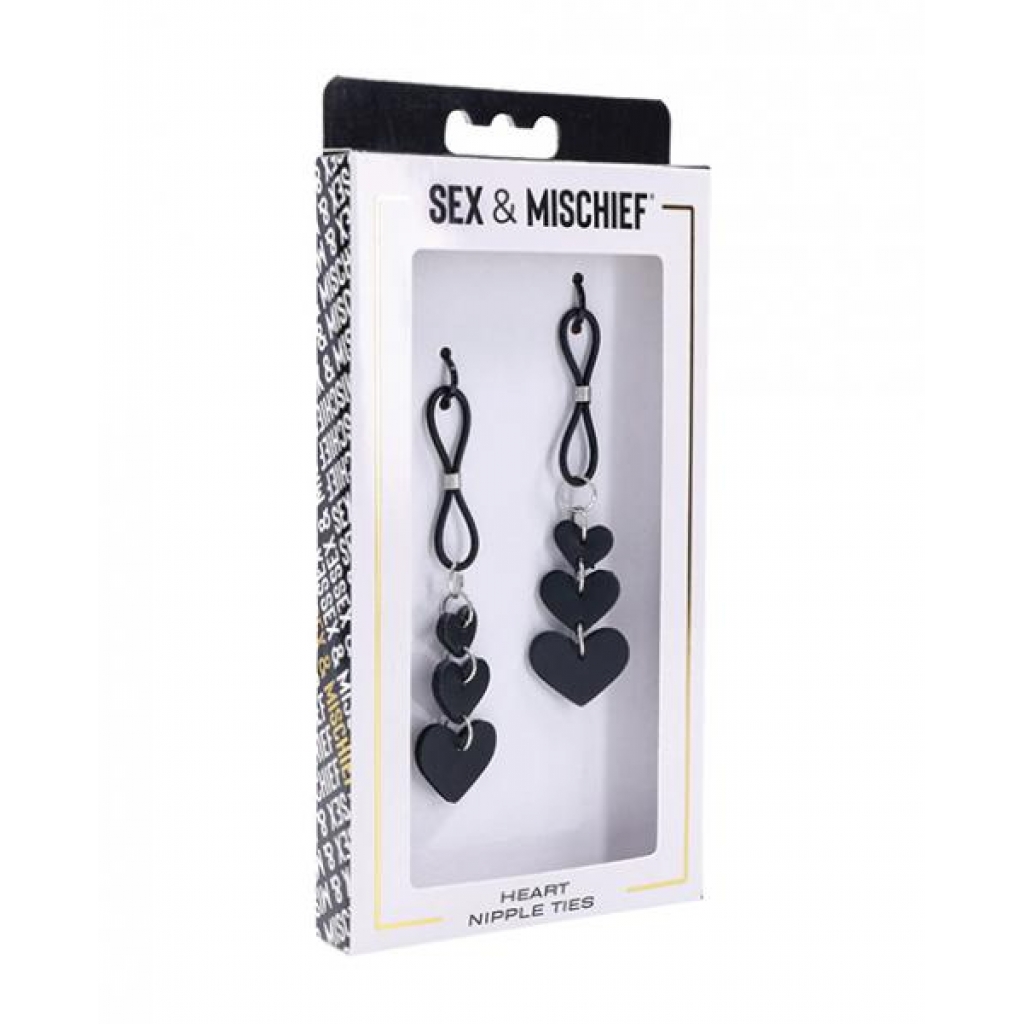 Sex & Mischief Heart Nipple Ties - Sensual Accessory