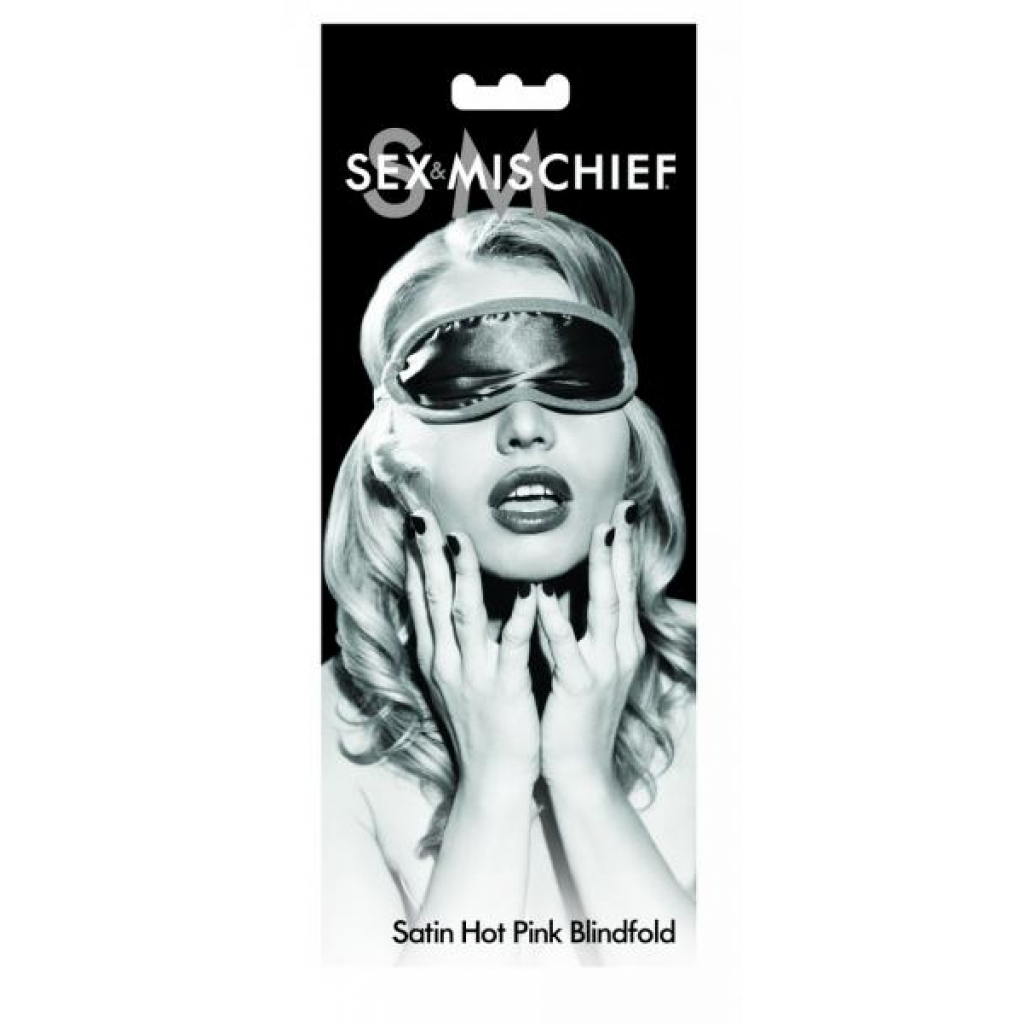 Sex & Mischief Satin Blindfold - Hot Pink