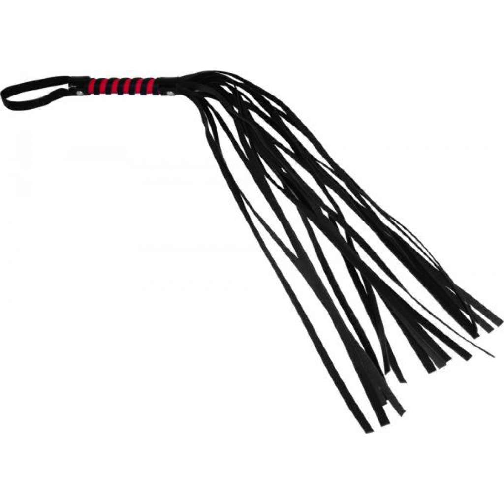 Sex & Mischief Red and Black Stripe Flogger