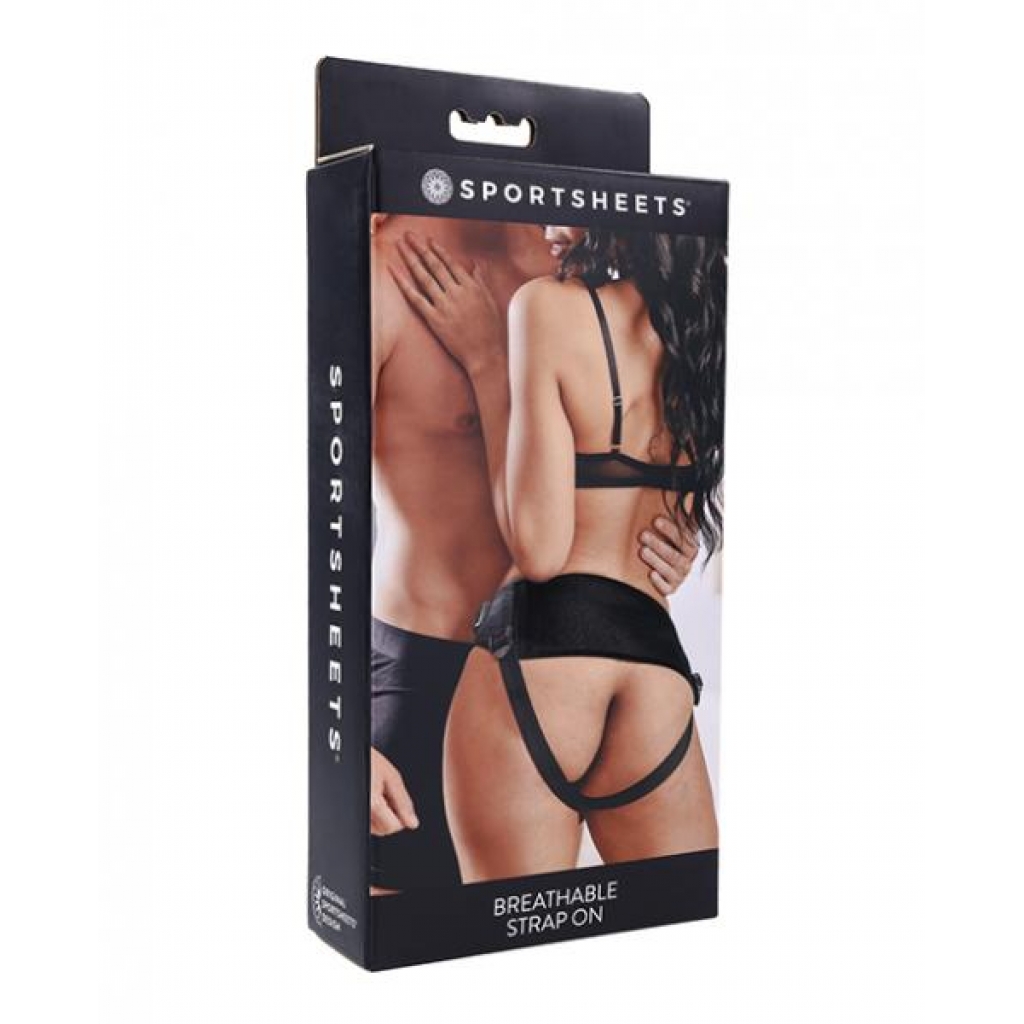 Saffron Breathable Mesh Strap-On - Black