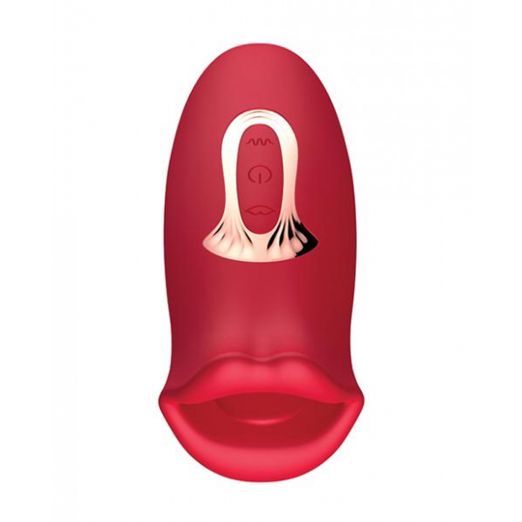 Big Bite Mouth Rechargeable Vibrating Bite Toy - Red