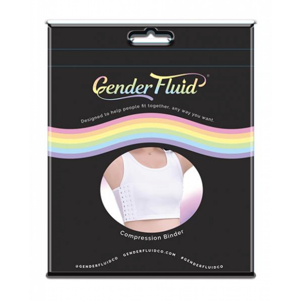 Gender Fluid Chest Compression Binder - Medium White