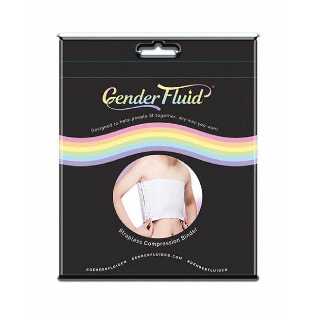 Gender Fluid Strapless Chest Compression Binder - Large White