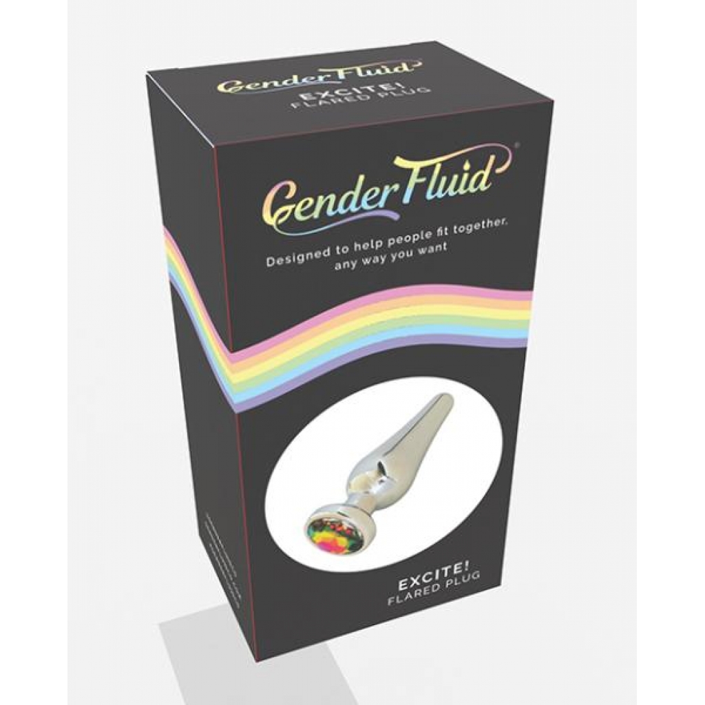 Excite! Flared Plug - Silver by Gender Fluid