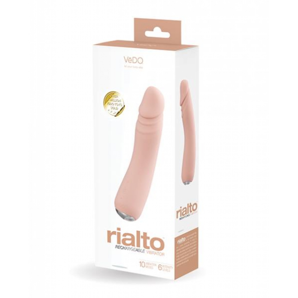 Vedo Rialto Rechargeable Vibrator - Elegant Vanilla