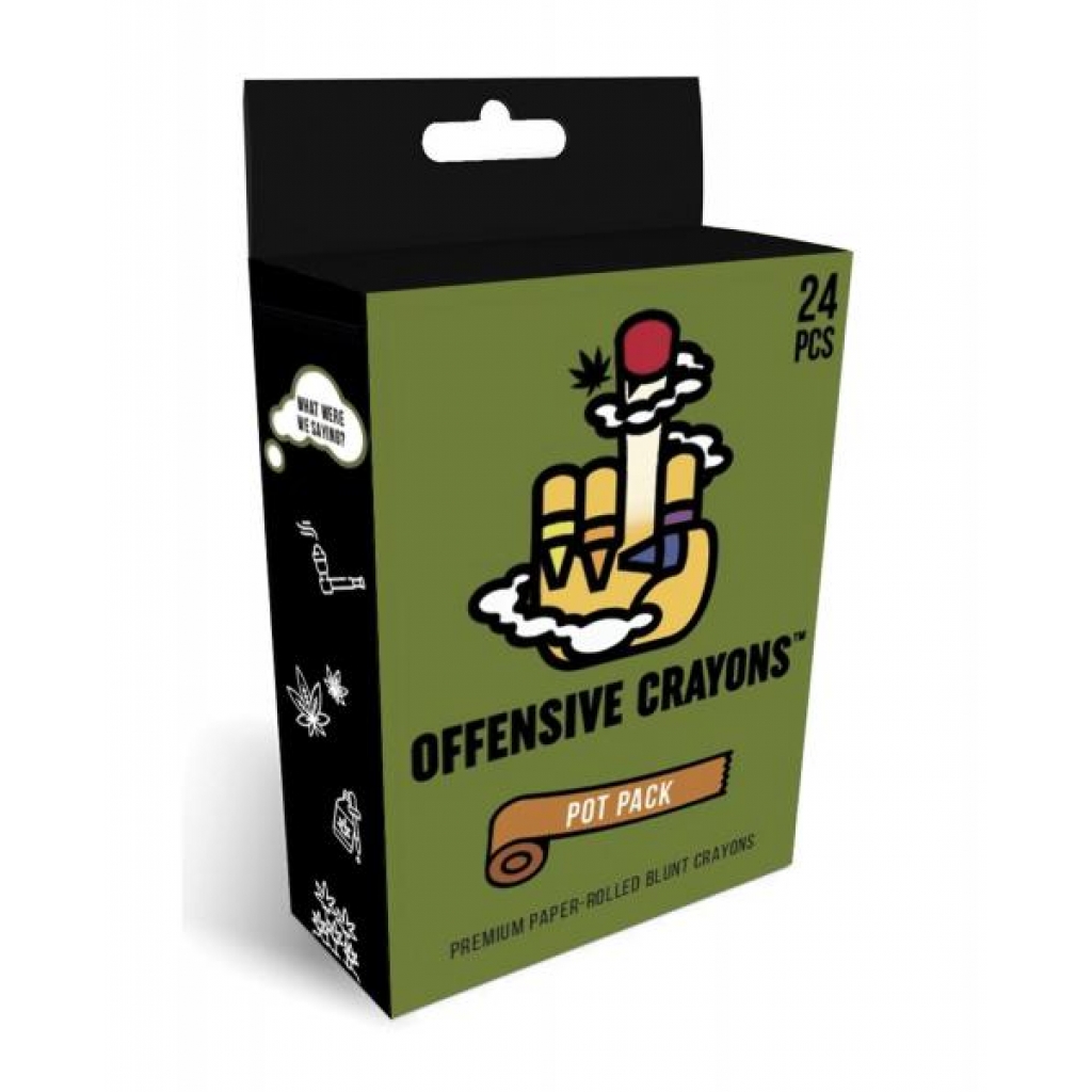 Wood Rocket Offensive Crayons Pot Pac