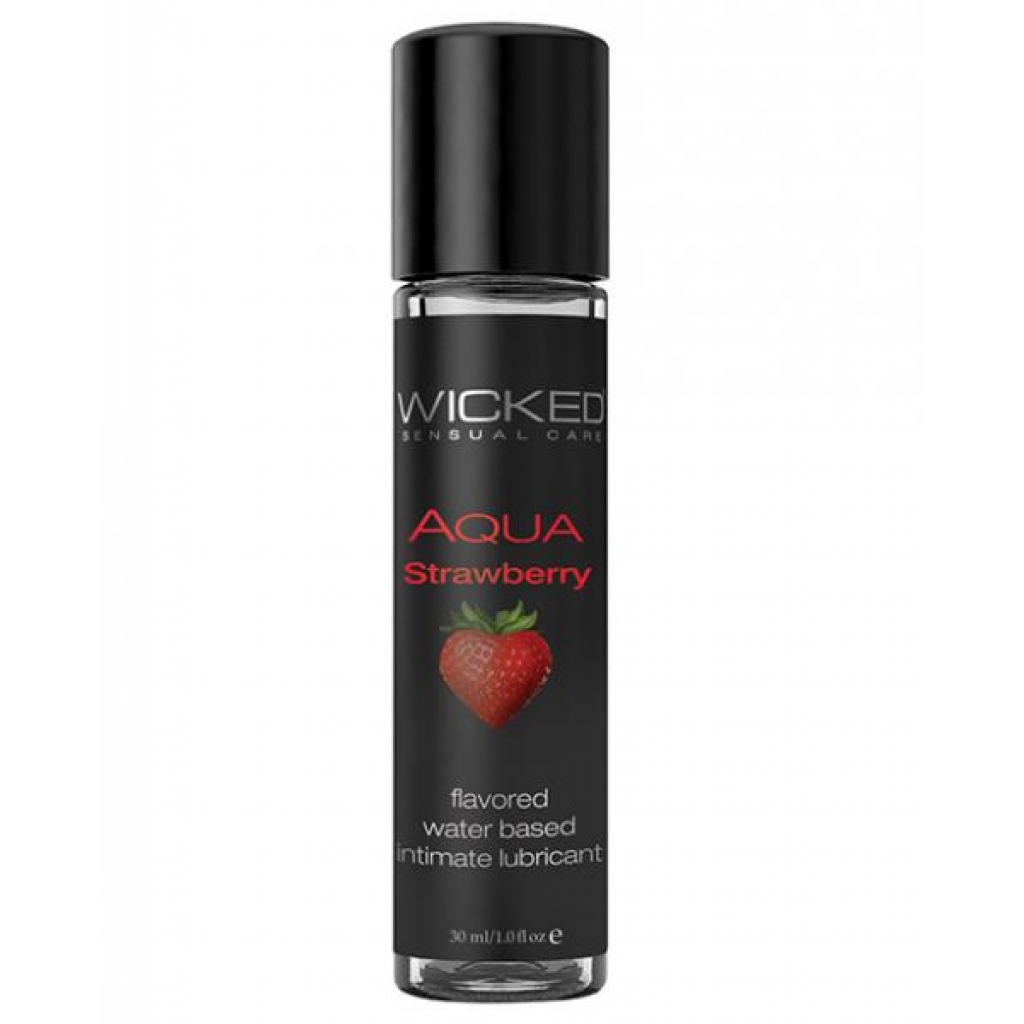 Wicked Aqua Strawberry Flavored Lubricant - 1oz