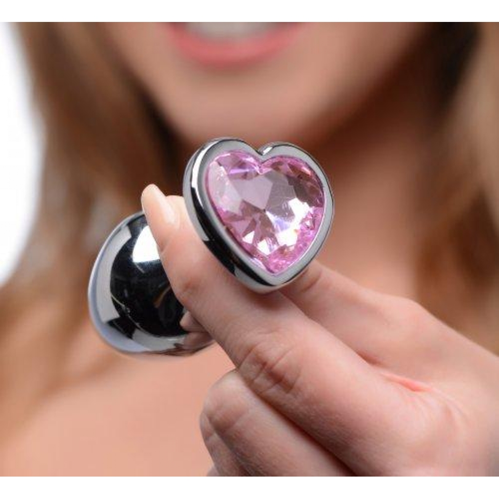 Booty Sparks Heart Gem Anal Plug Set - Pink