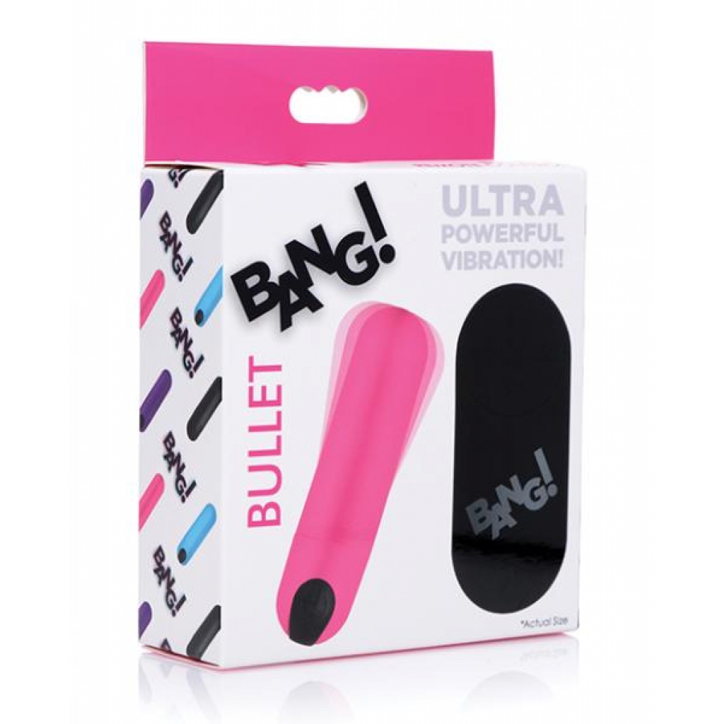 Bang! Vibrating Bullet with Remote Control - Pink