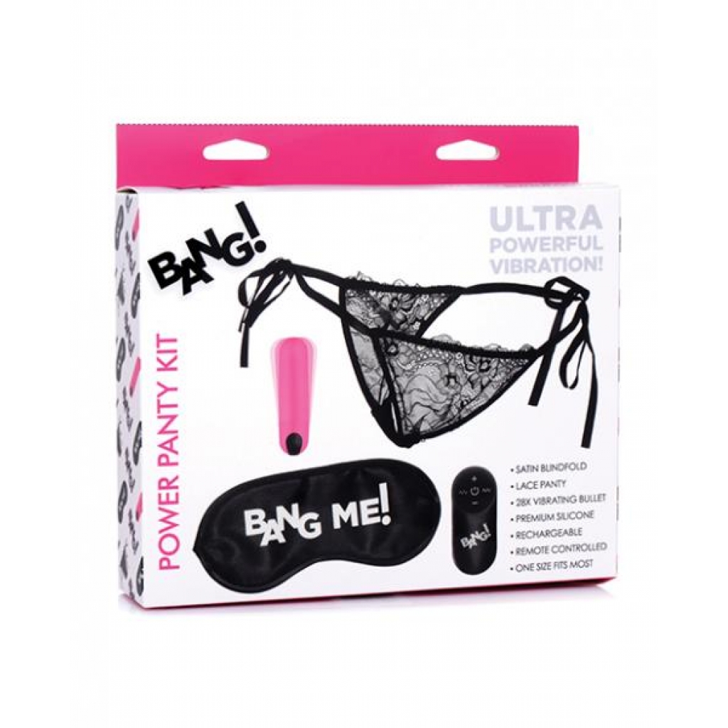 Bang! Power Panty & Blindfold Kit - Pink