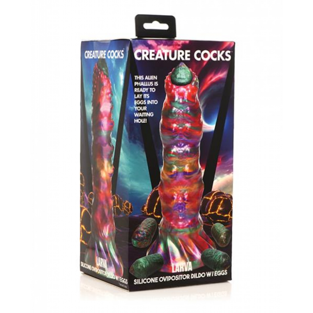 Creature Cocks Larva Ovipositor Silicone Dildo with Eggs