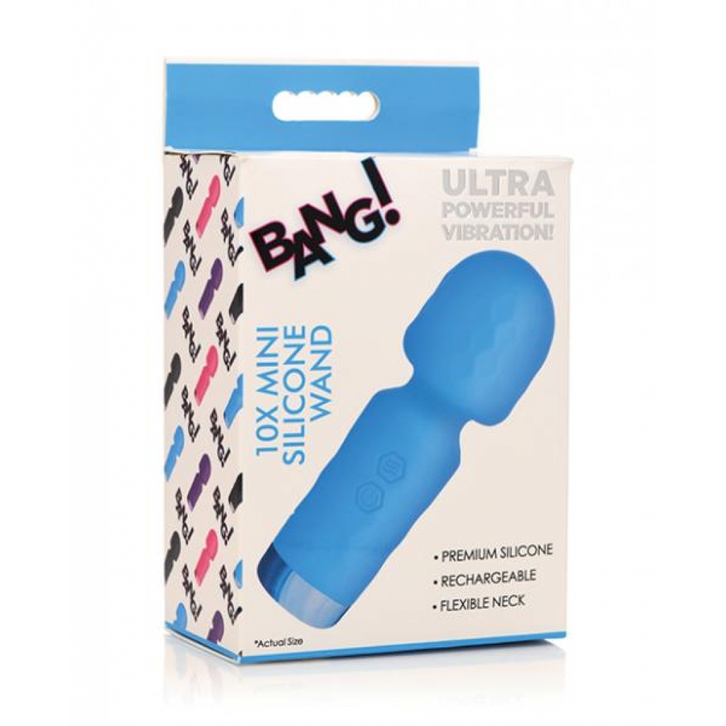 Discreet Mini Silicone Wand - Blue