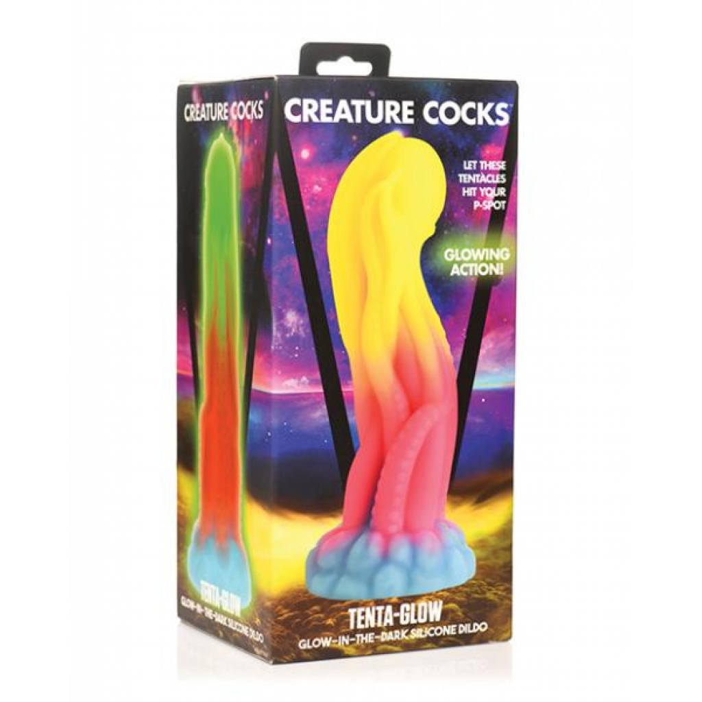 Creature Cocks Tenta-glow Glow-In-The-Dark Silicone Dildo