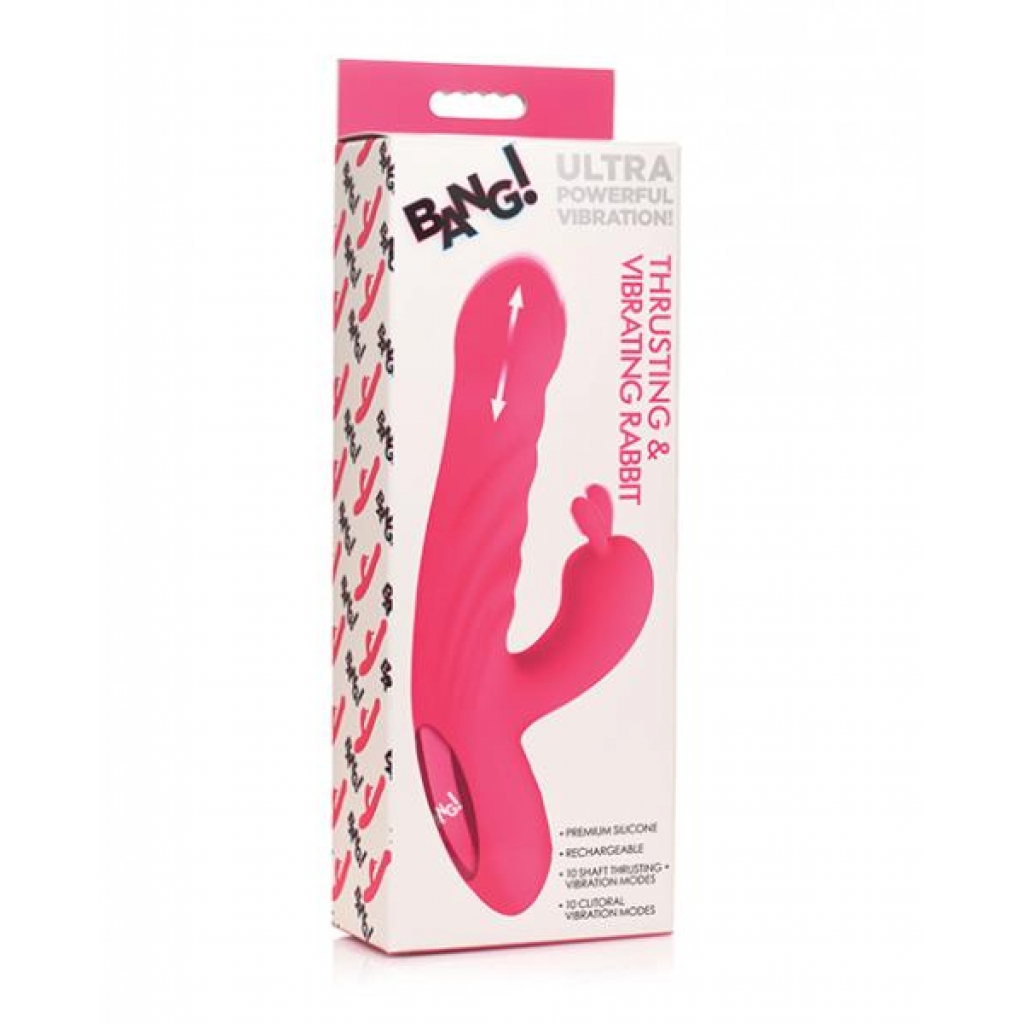 Bang! 10x Thrusting & Vibrating Rabbit - Exciting Pink Design