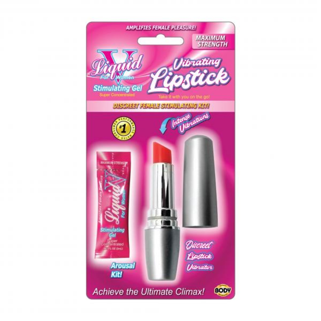 Discreet Liquid V Vibrating Lipstick Kit