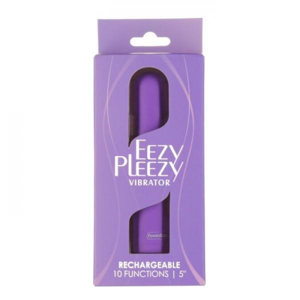 Powerbullet Eezy Pleezy - 5 Inch Rechargeable Vibe - Purple