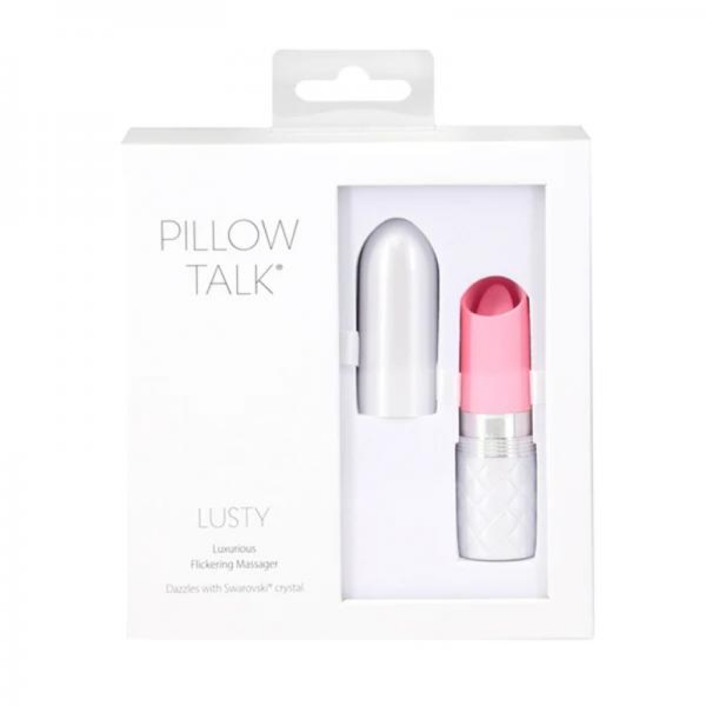 Pillow Talk Lusty Flickering Massager - Crystal Pink