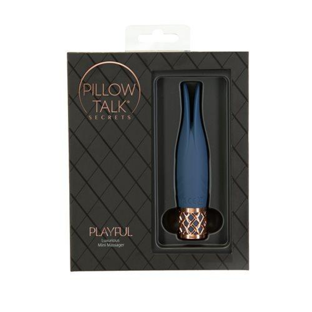 Pillow Talk Secrets Playful Massager - Navy - Intimate Pleasure