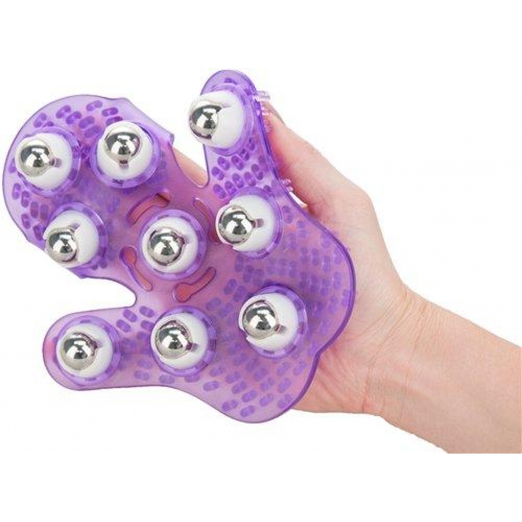 Roller Balls Massager - Purple Massage Glove