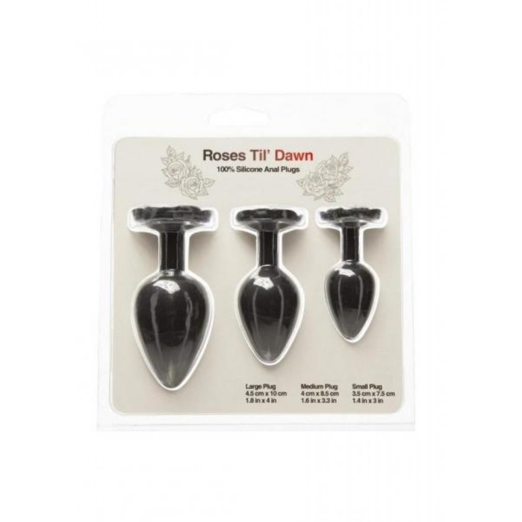 Roses Til Dawn Silicone Anal Plug Kit