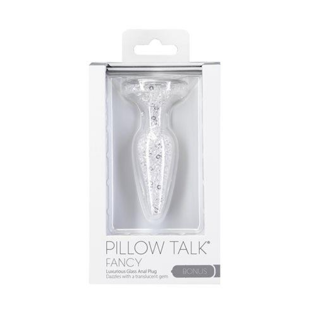 Pillow Talk Fancy Glass Anal Plug - Translucent