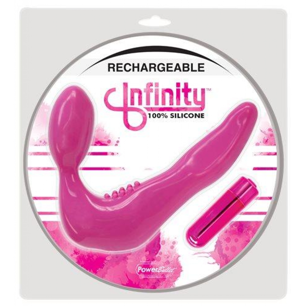 Rechargeable Infinity - Pink Strapless Strap On