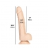 Addiction 100% Tristan 9in Silicone Dildo - Beige