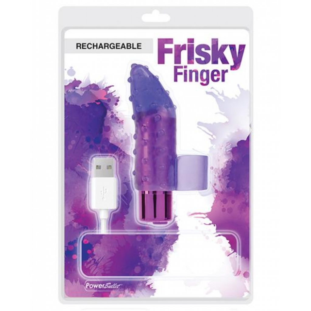 Rechargeable Frisky Finger Massager - Purple