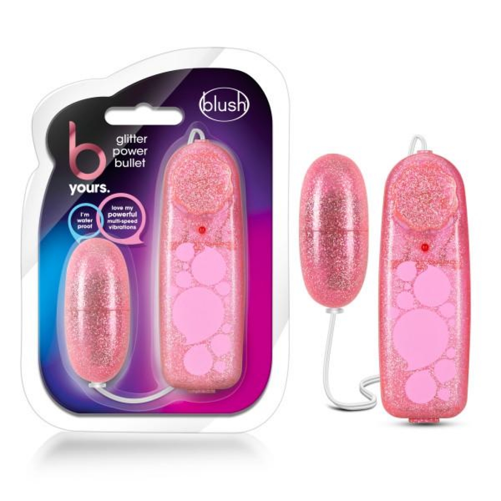 B Yours Glitter Power Bullet Vibrator - Pink