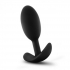 Medium Black Vibra Slim Plug - Platinum Silicone