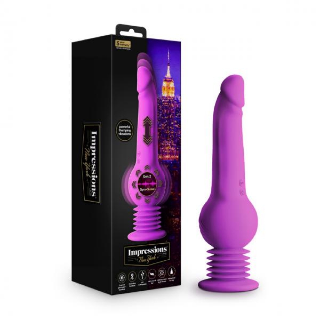 Impressions New York Gyroquake Dildo - Purple