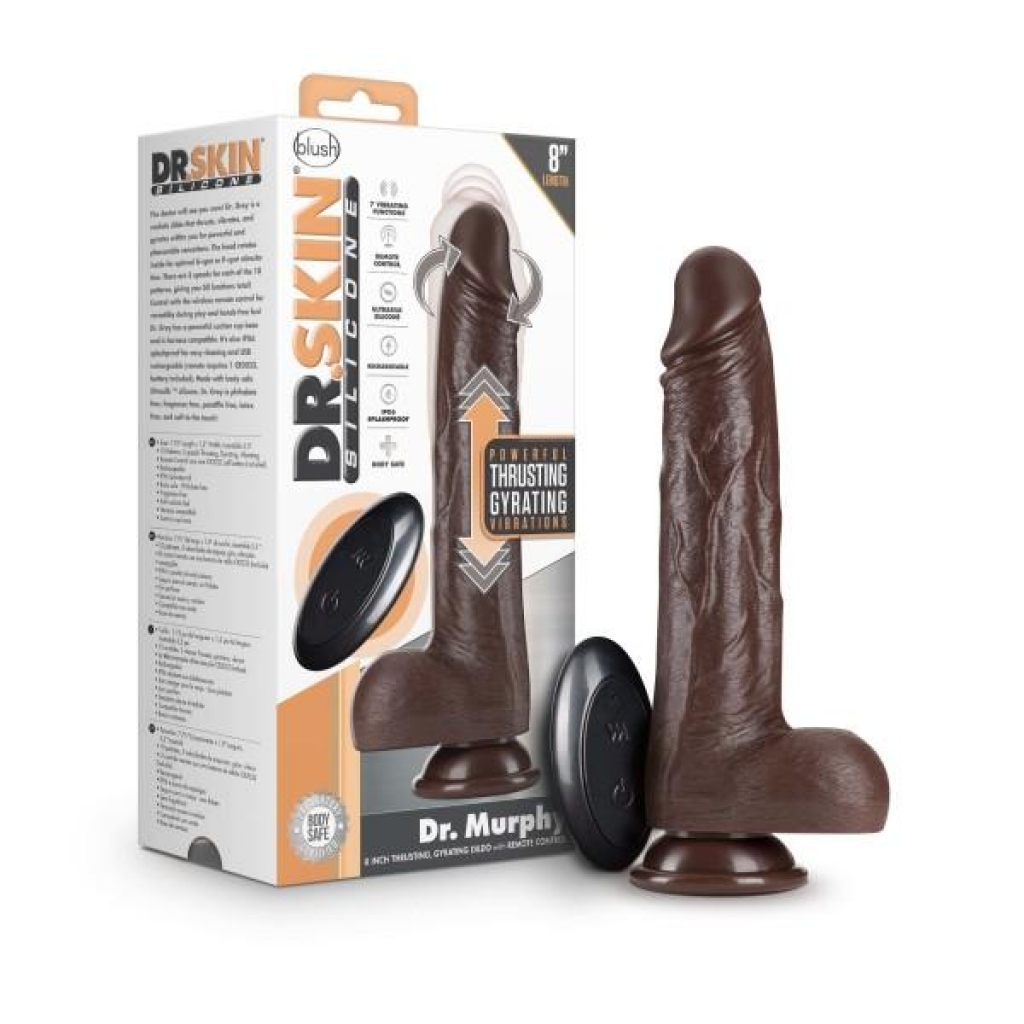 Dr. Murphy 8 Inch Dildo Thrusting in Chocolate