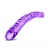 Blush Novelties B Yours Double Dildo - 18 Inches - Purple