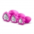 Bling Plugs Training Kit - Pink with White Gems