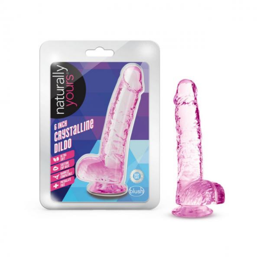 Naturally Yours 6 inches Rose Crystalline Dildo