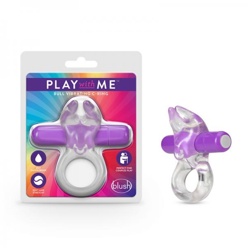 Play With Me Bull Vibrating C-Ring Purple