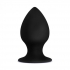 Platinum Silicone Medium Anal Stout Plug - Black