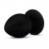 Platinum Silicone Medium Anal Stout Plug - Black