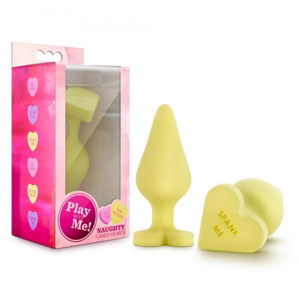 Naughty Candy Hearts Yellow Butt Plug