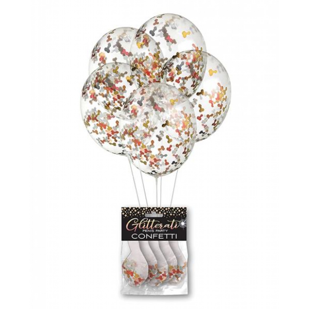 Glitterati Confetti Balloons - 5 Pack