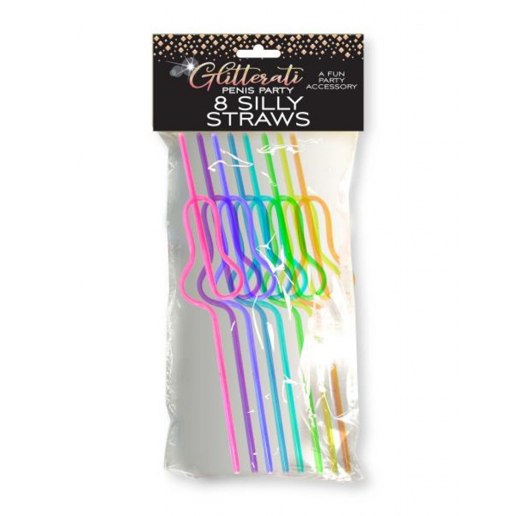 Glitterati Silly Penis Straws - 8 Pieces