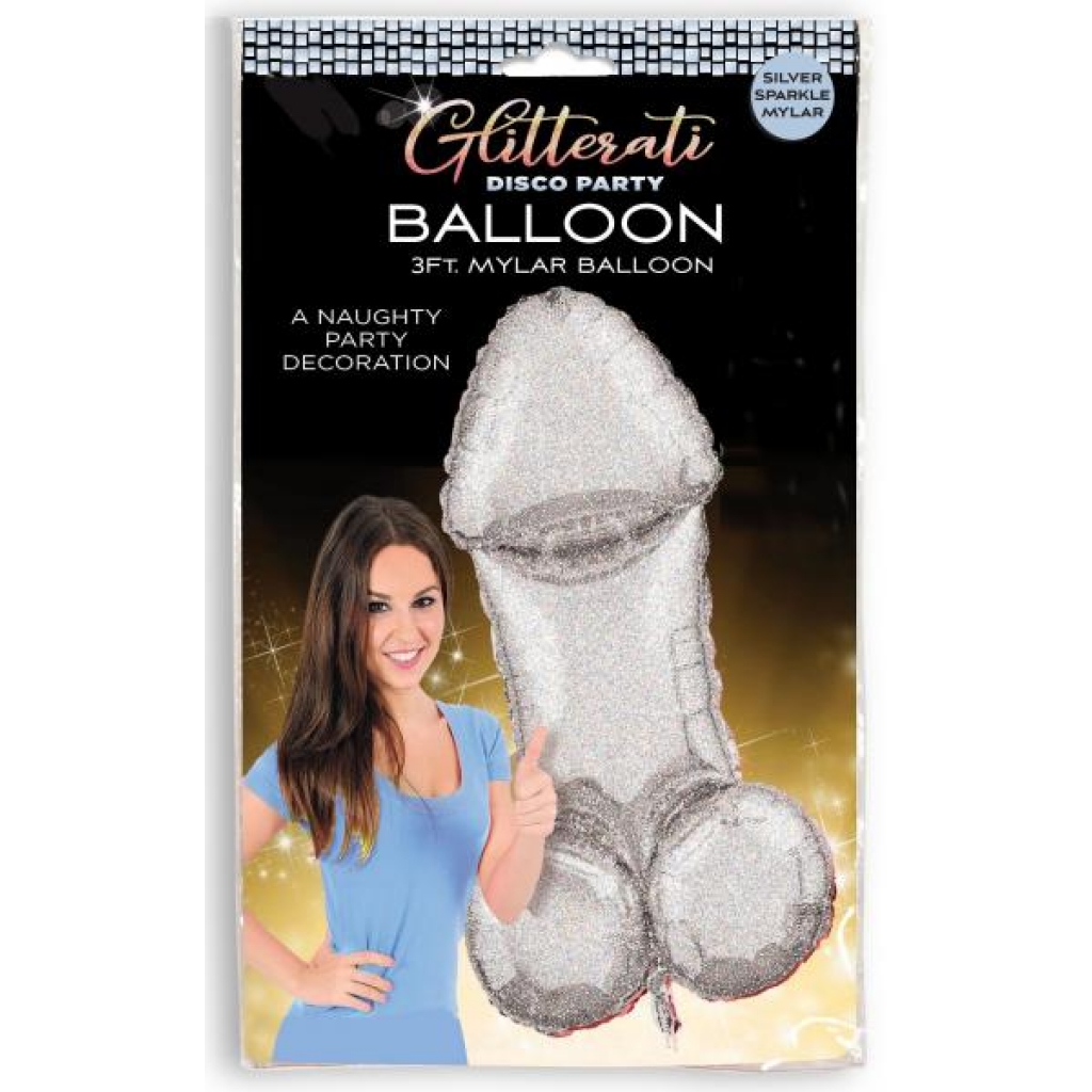 Glitterati Disco Penis Mylar Balloon Ft