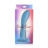 Simply Sweet Ribbed Silicone Dildo - Blue