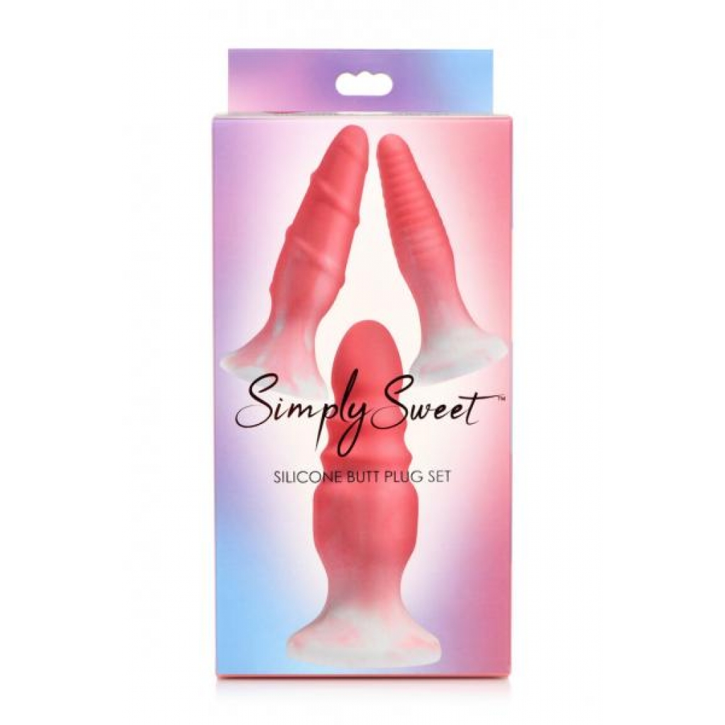 Simply Sweet Silicone Butt Plug Set