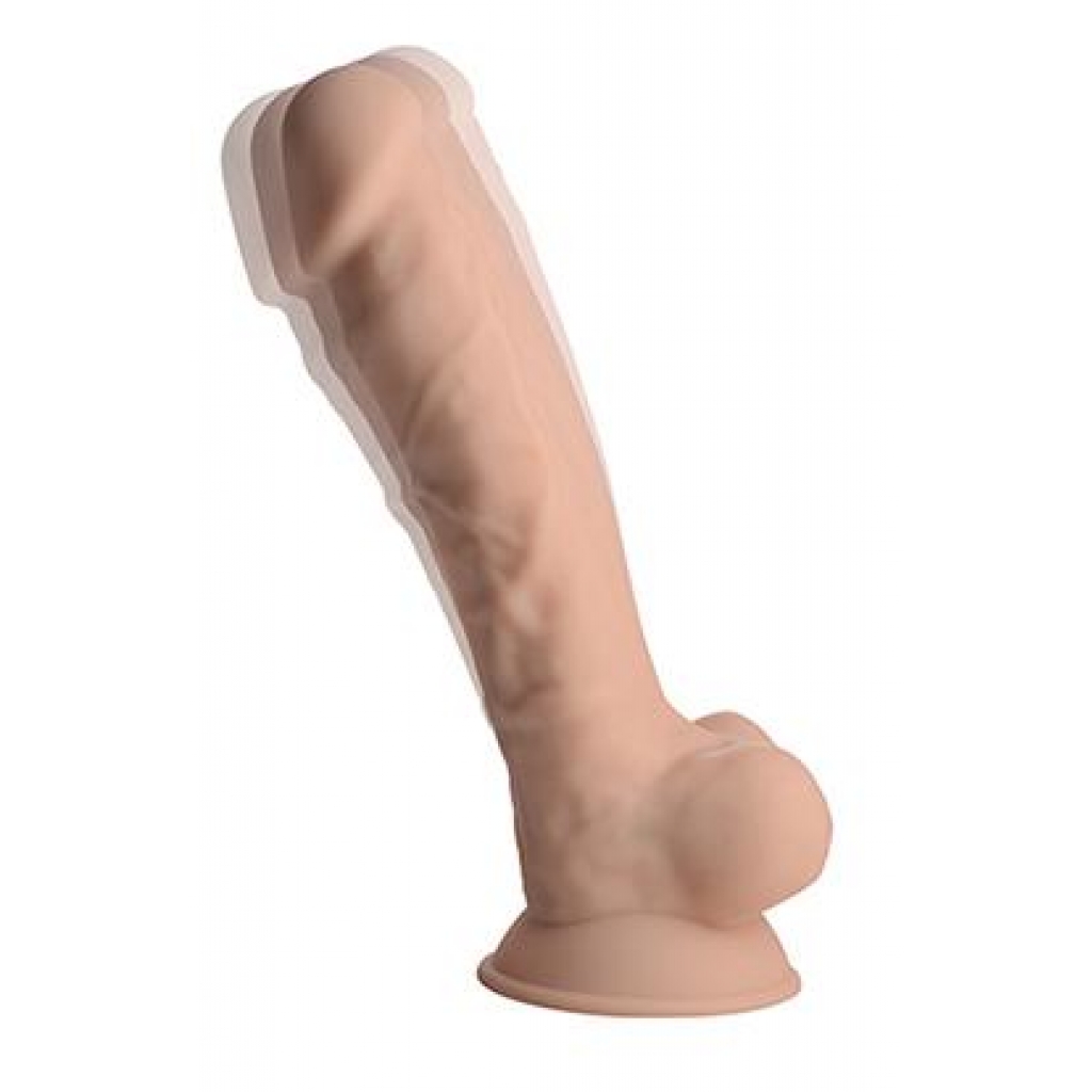 Fleshstixxx 8in Vibrating Dildo W/ Balls Light