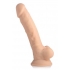 Fleshstixxx 8in Vibrating Dildo W/ Balls Light