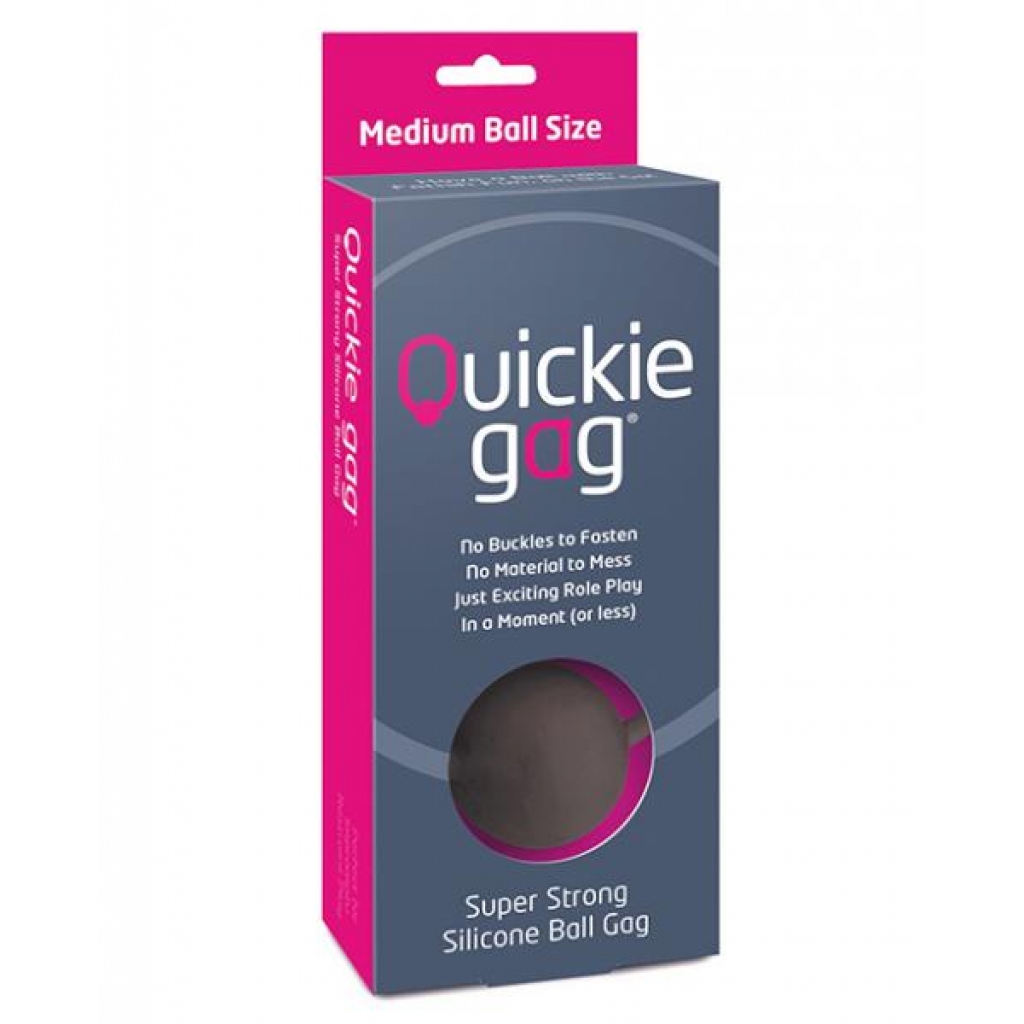 Quickie Ball Gag Medium Black: Playful Restraint