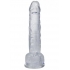 Realistic 8-Inch Dildo with Balls - Clear