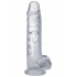 Realistic 8-Inch Dildo with Balls - Clear